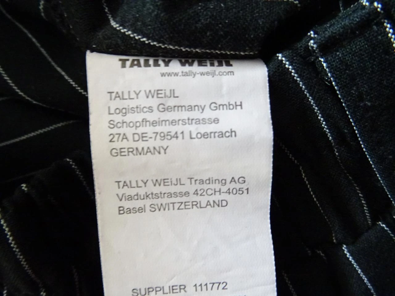 Calça preta com pregas e listras brancas TALLY WEIJL tamanho 34 – photo 4